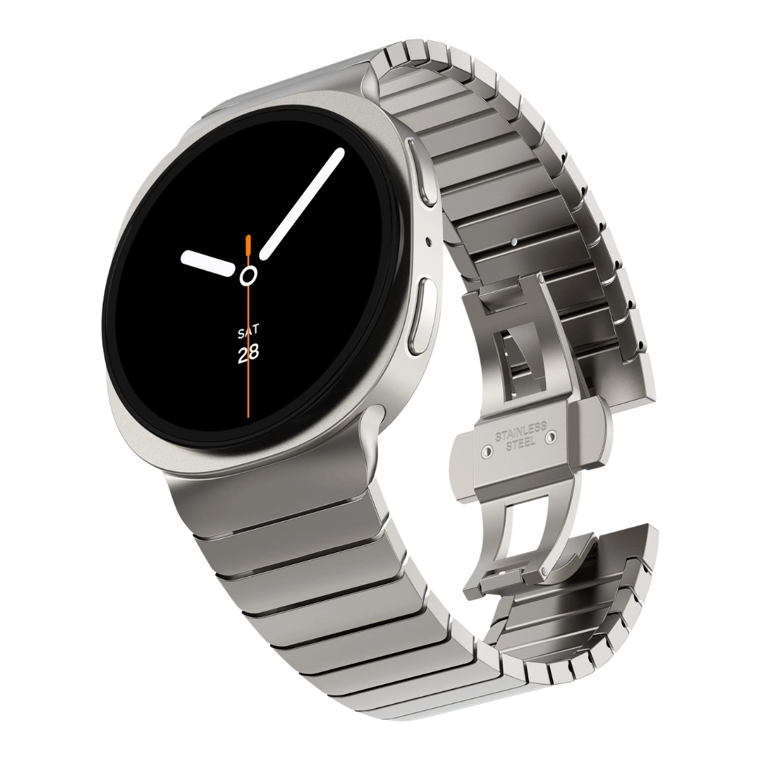 Luxury Stainless Steel Link Band for Samsung Galaxy Watch 8/9 – 44mm