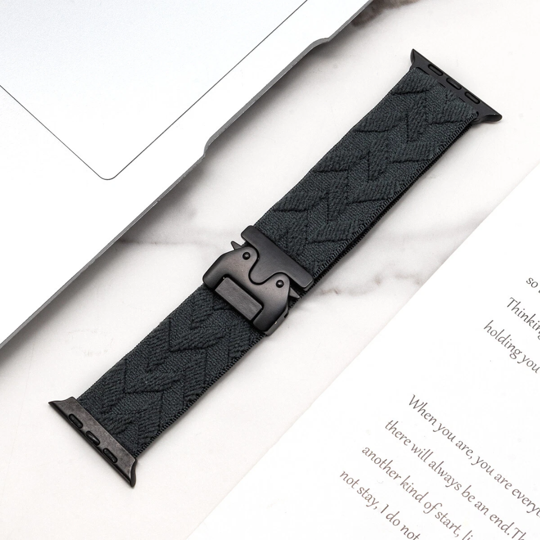 Premium Braided Nylon Strechy Sports Band by iSerieshub Comaptible For Apple Watch
