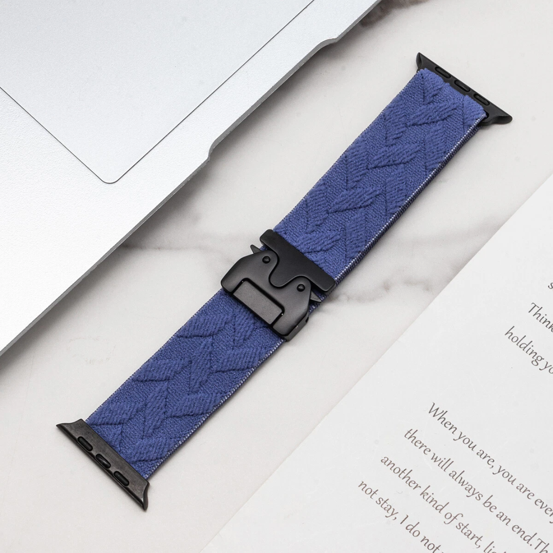 Premium Braided Nylon Strechy Sports Band by iSerieshub Comaptible For Apple Watch