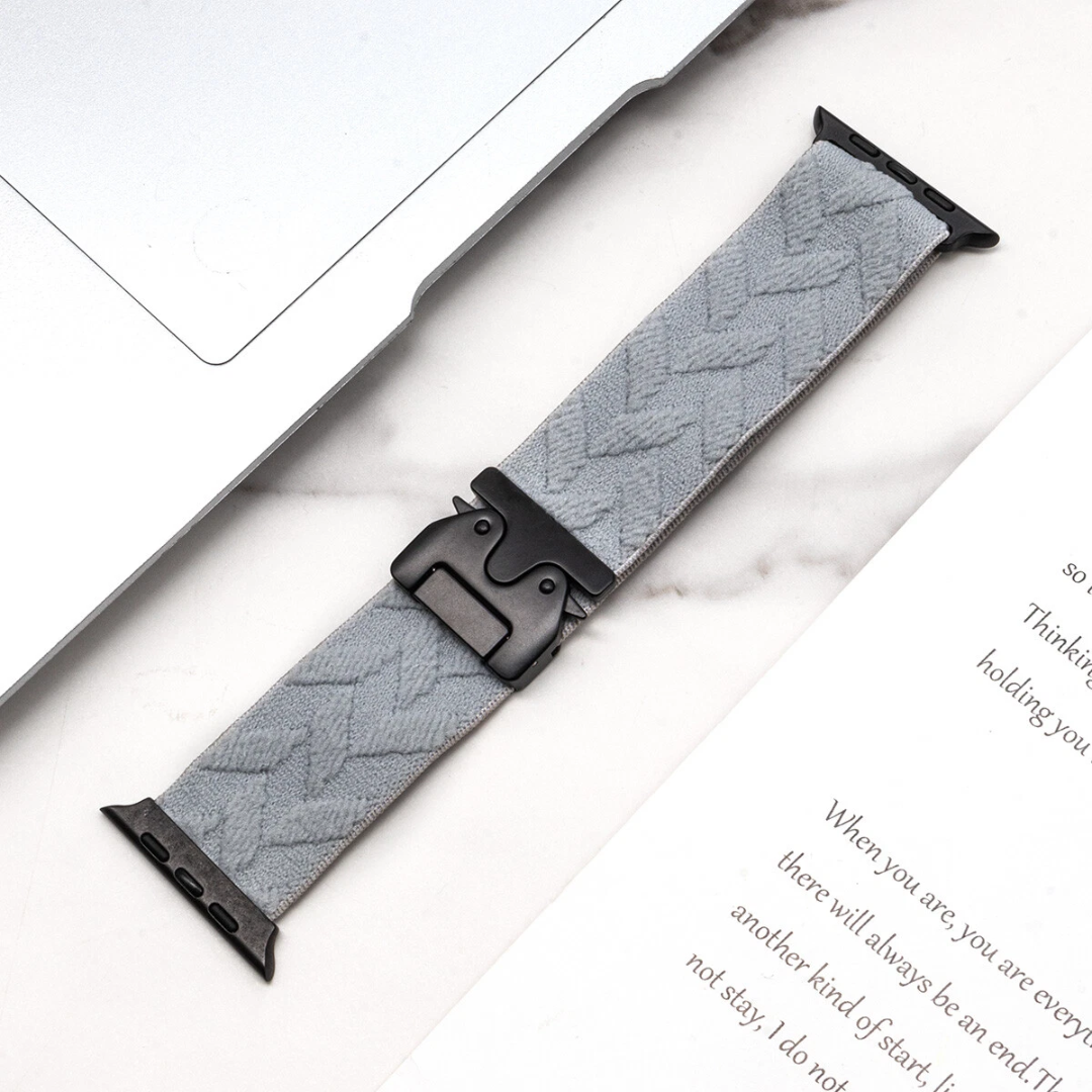 Premium Braided Nylon Strechy Sports Band by iSerieshub Comaptible For Apple Watch