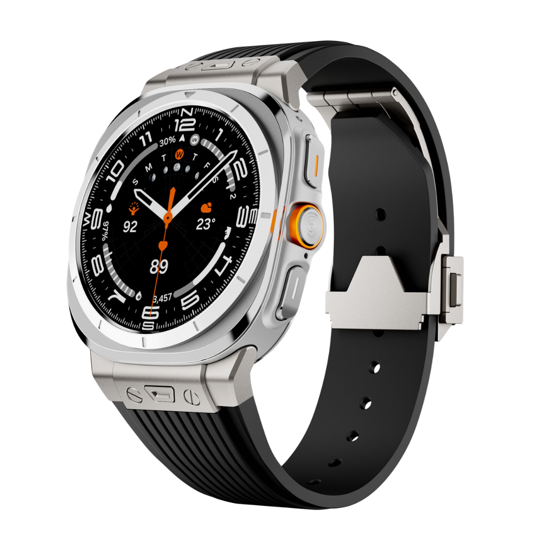Luxury Galaxy Watch Ultra 47mm Silicone Band with Folding Clasp