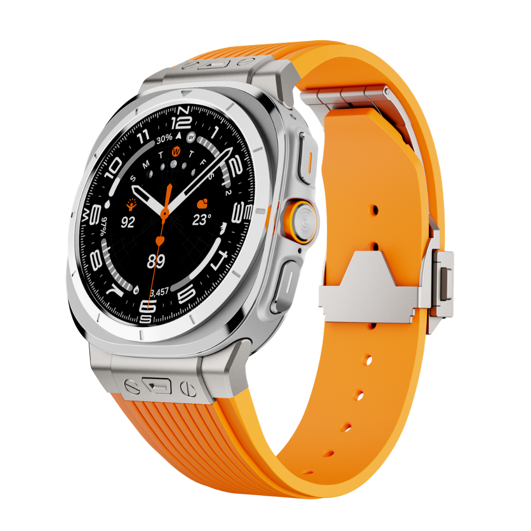 Luxury Galaxy Watch Ultra 47mm Silicone Band with Folding Clasp