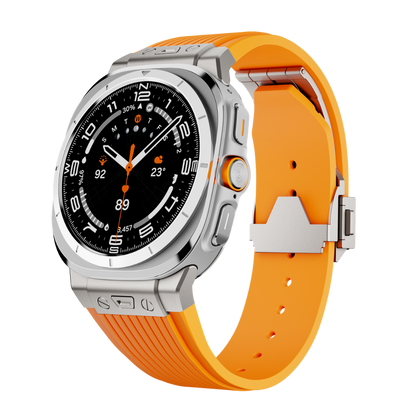 Luxury Galaxy Watch Ultra 47mm Silicone Band with Folding Clasp