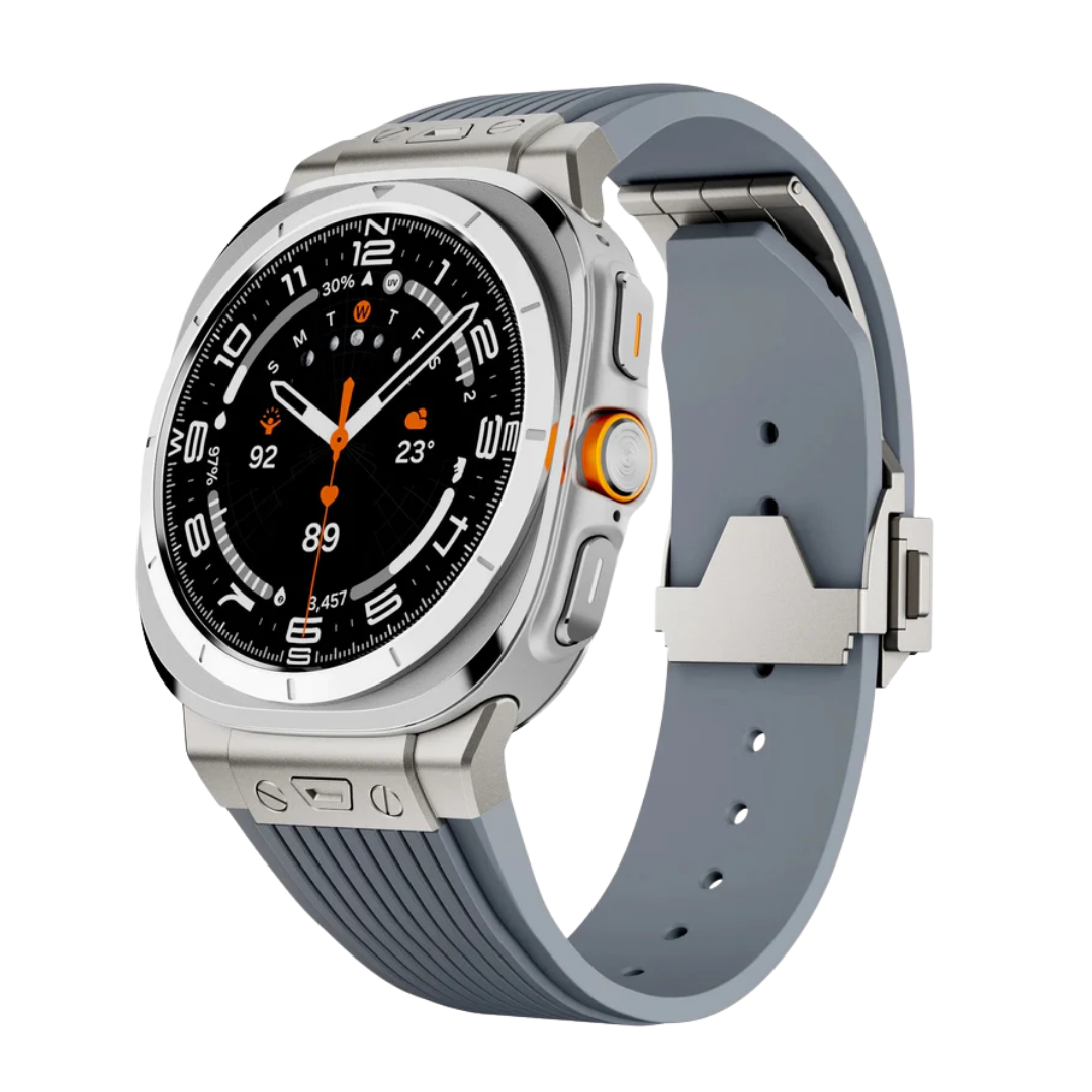 Luxury Galaxy Watch Ultra 47mm Silicone Band with Folding Clasp