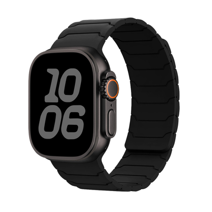 Premium Armor Magnetic Silicone Litchi Silicone Magnetic Loop By iSerieshub Comaptible For Apple Watch