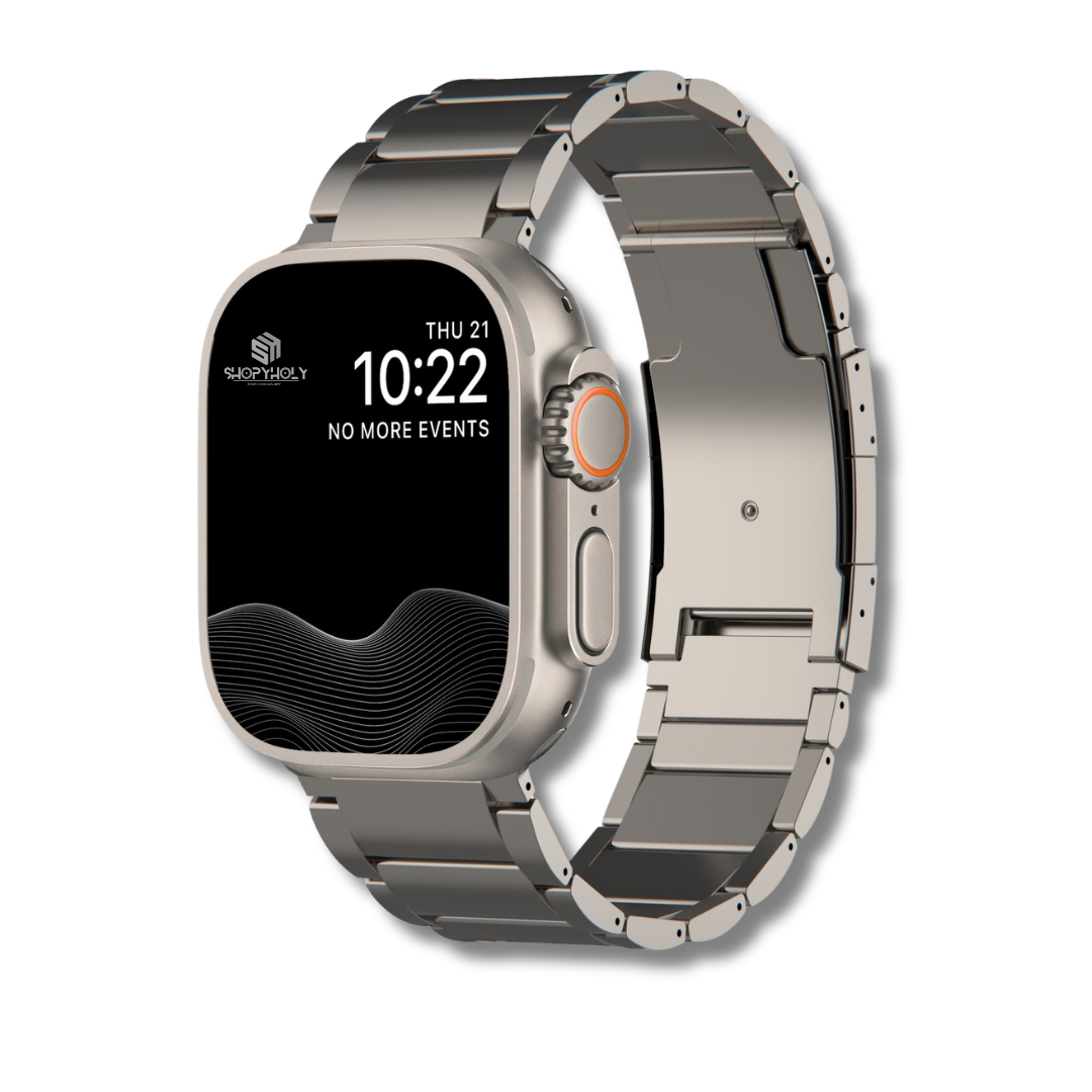 Luxury Titanium Metal Bracelet By iSerieshub Compatible For iWatch