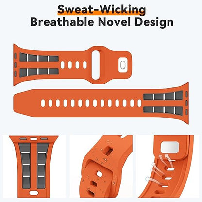 Premium Aeroline Pro Silicone Sports Bands By iSerieshub Compatible For Apple Watch