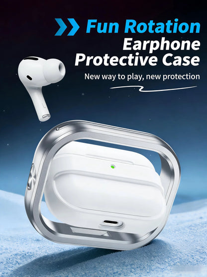 Luxury 360° Rotating Metal Frame Case for AirPods