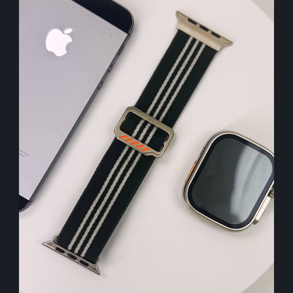 Premium Strip Nylon Strechtable Sports Bands By iSerieshub Compatible For Apple Watch