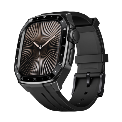 Luxury Metal Scale Ring Case With Straps By iSerieshub Compatible For Apple Watch