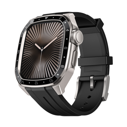 Luxury Metal Scale Ring Case With Straps By iSerieshub Compatible For Apple Watch