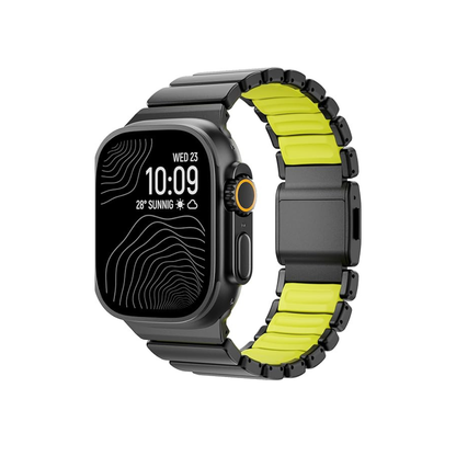 Luxury Titanium Dual Layer Silicone Magnetic Link Bands By Iserieshub Compatible For Apple Watch