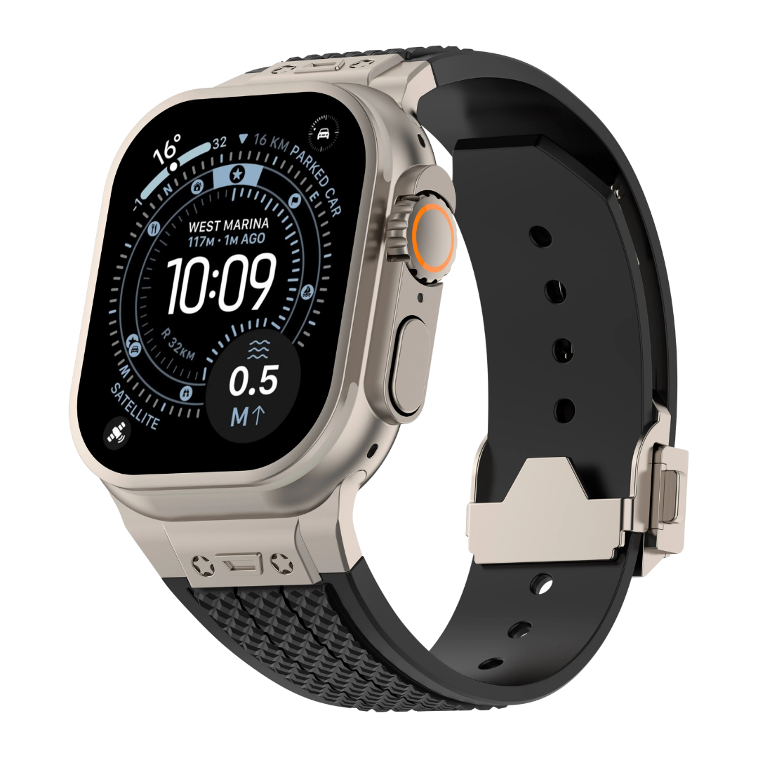 Luxury Hublot Design Silicone Straps By iSerieshub Compatible For Apple Watch