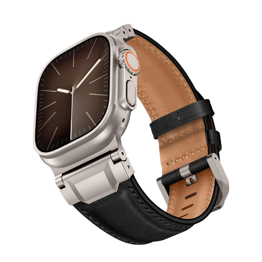 Luxury Leather Cavallo Straps By Shopyholy Compatible For Apple Watch