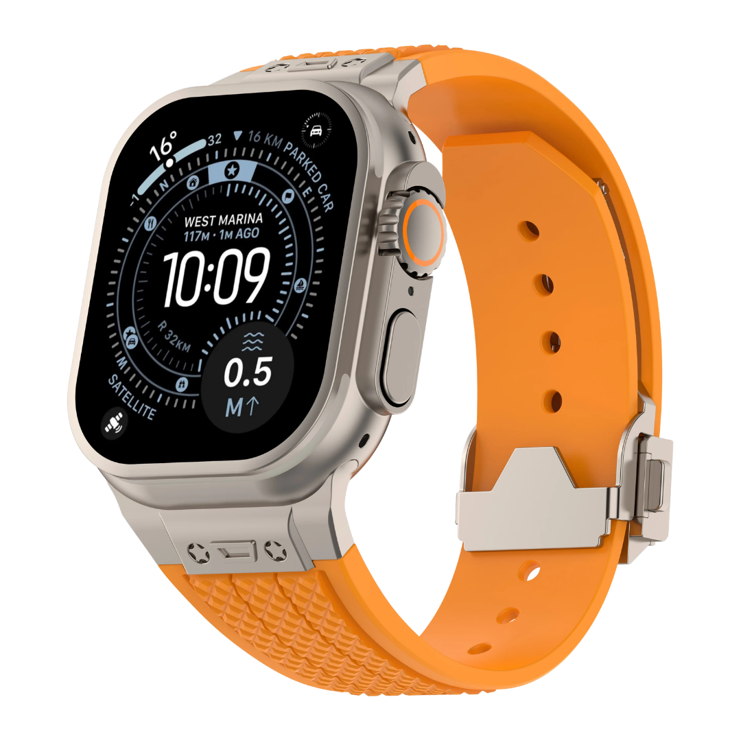 Luxury Hublot Design Silicone Straps By iSerieshub Compatible For Apple Watch