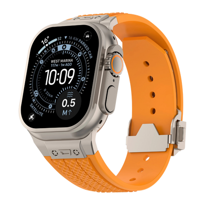 Luxury Hublot Design Silicone Straps By iSerieshub Compatible For Apple Watch