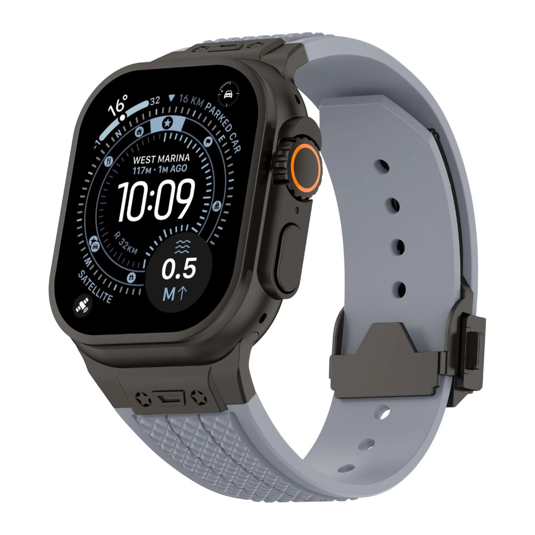 Luxury Hublot Design Silicone Straps By iSerieshub Compatible For Apple Watch