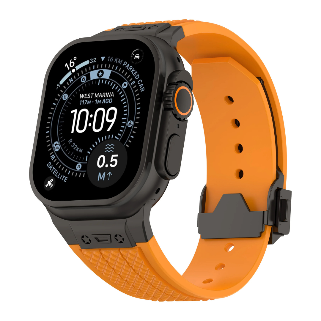 Luxury Hublot Design Silicone Straps By iSerieshub Compatible For Apple Watch