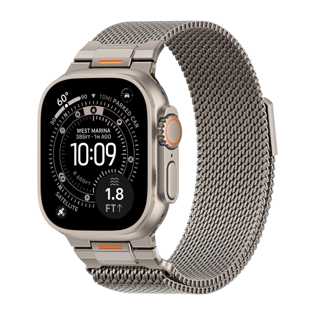 Luxury Strato Milanese Loop By iSerieshub Compatible For Apple Watch