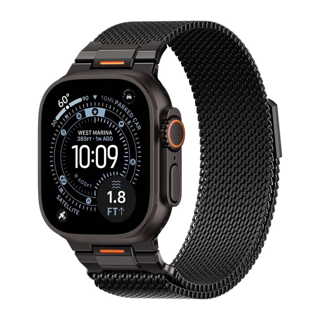 Luxury Strato Milanese Loop By iSerieshub Compatible For Apple Watch