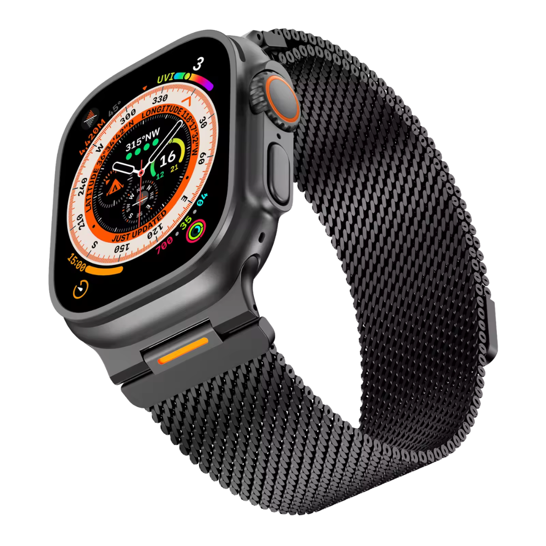 Luxury Strato Milanese Loop By iSerieshub Compatible For Apple Watch