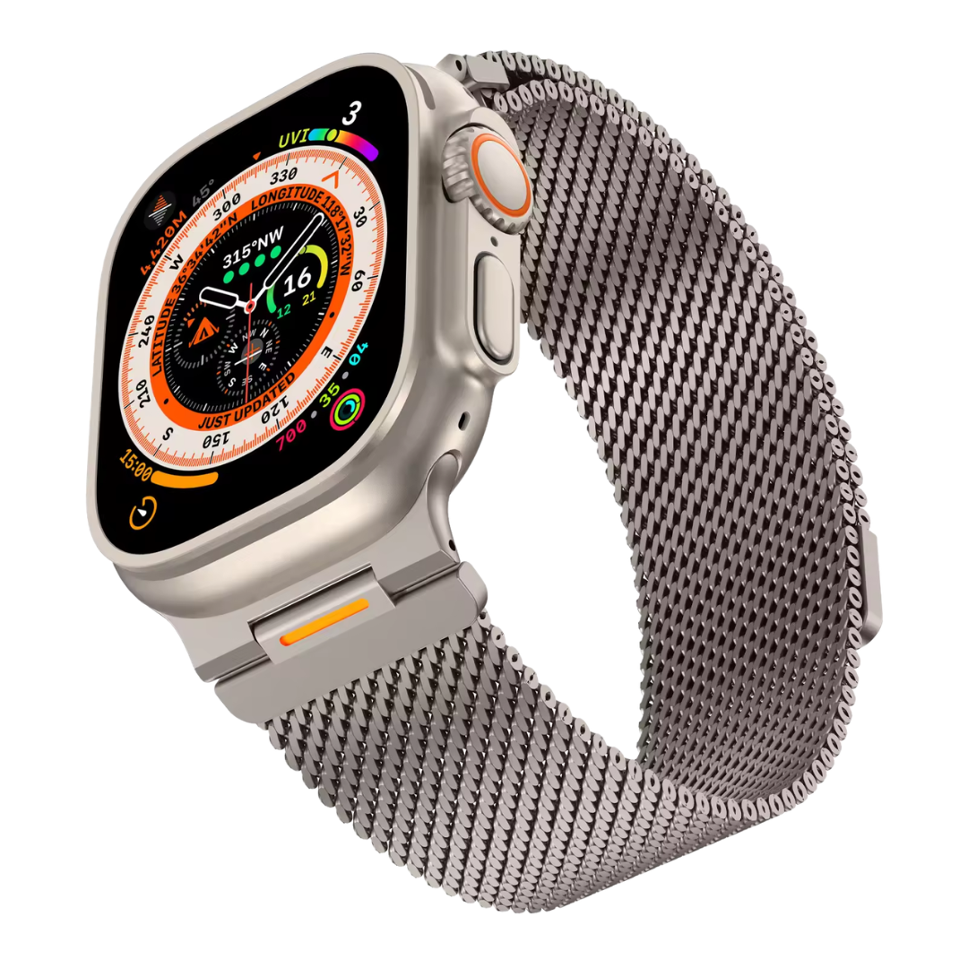 Luxury Strato Milanese Loop By iSerieshub Compatible For Apple Watch