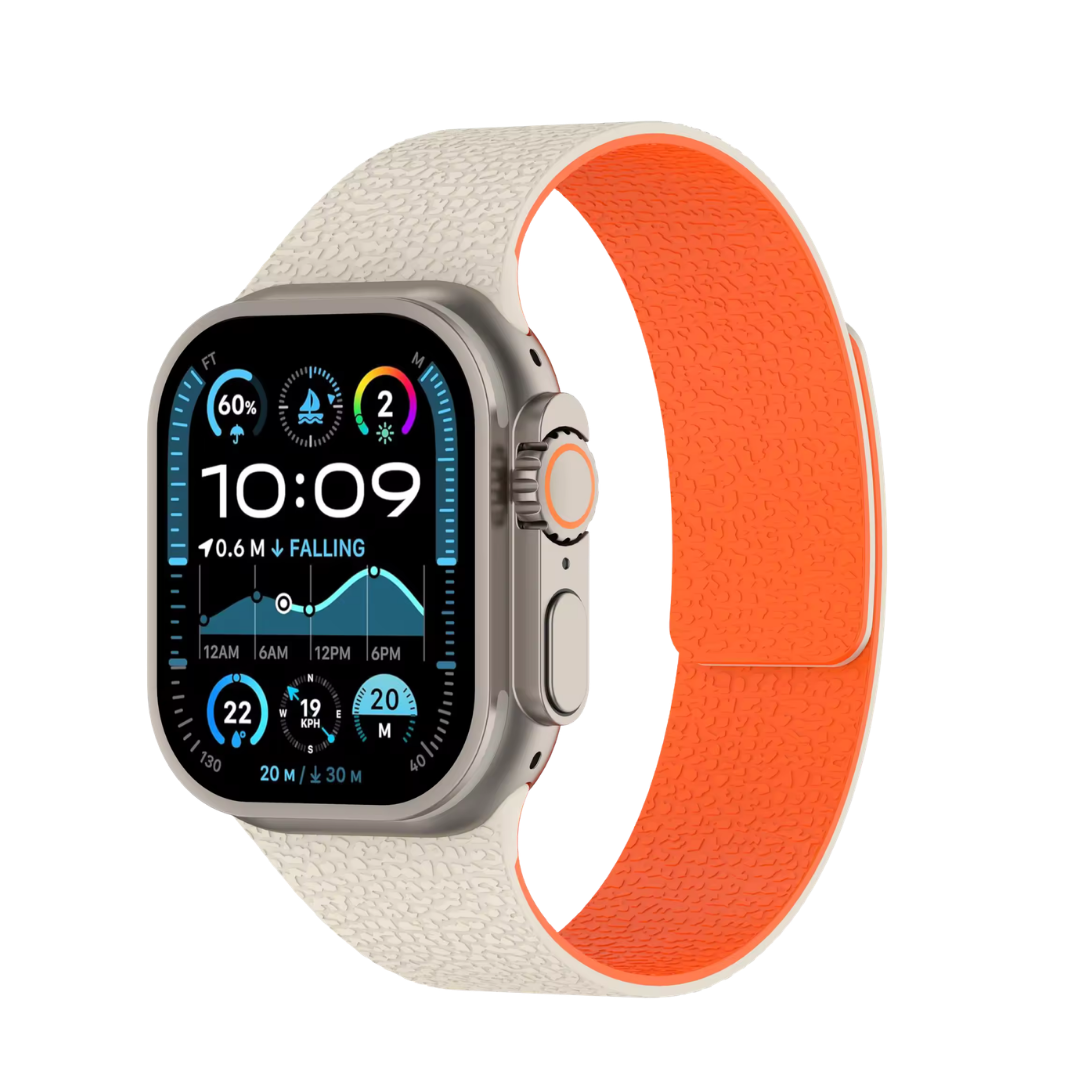 Premium Litchi Silicone Magnetic Loop By iSerieshub Comaptible For Apple Watch