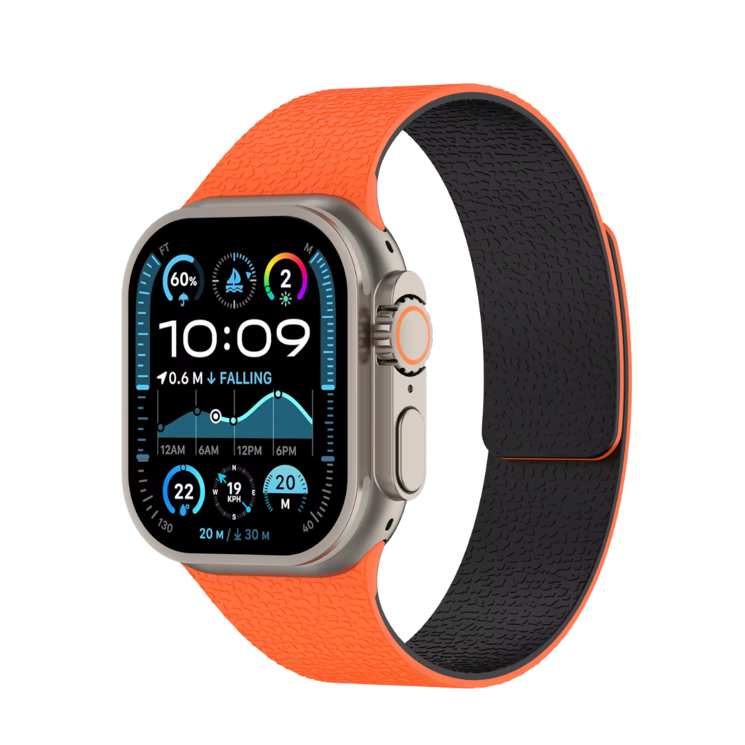 Premium Litchi Silicone Magnetic Loop By iSerieshub Comaptible For Apple Watch