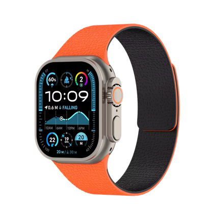 Premium Litchi Silicone Magnetic Loop By iSerieshub Comaptible For Apple Watch