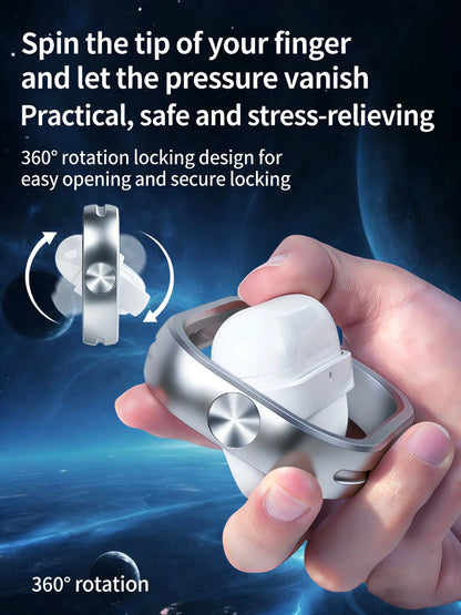 Luxury 360° Rotating Metal Frame Case for AirPods