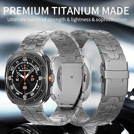 Luxury Titanium Wingtip Band By iSerieshub for Samsung Galaxy Watch Ultra 47mm