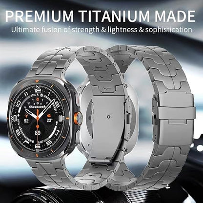 Luxury Titanium Wingtip Band By iSerieshub for Samsung Galaxy Watch Ultra 47mm