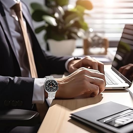 Luxury Titanium Wingtip Band By iSerieshub for Samsung Galaxy Watch Ultra 47mm