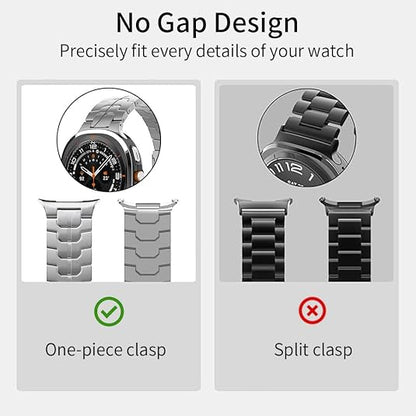 Luxury Titanium Wingtip Band By iSerieshub for Samsung Galaxy Watch Ultra 47mm