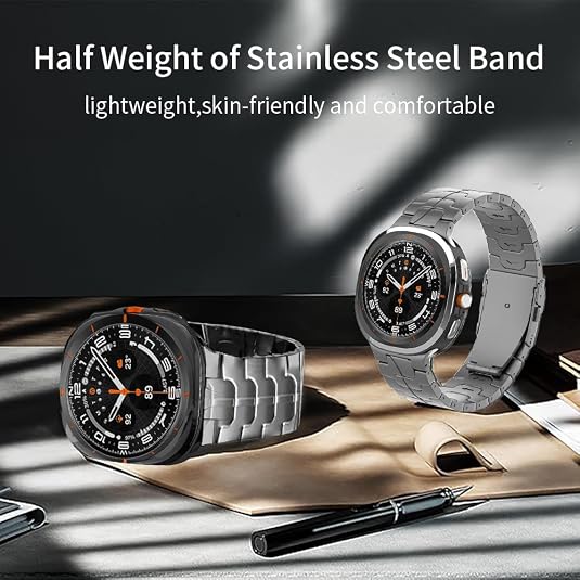 Luxury Titanium Wingtip Band By iSerieshub for Samsung Galaxy Watch Ultra 47mm