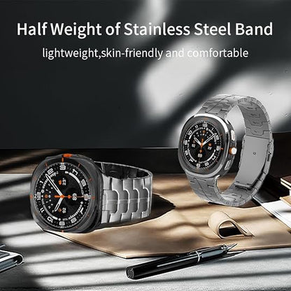 Luxury Titanium Wingtip Band By iSerieshub for Samsung Galaxy Watch Ultra 47mm