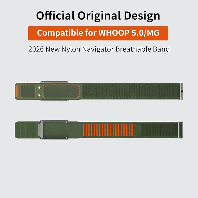 Premium Soft Microfiber Leather Sports Bands Two-color Nylon Watch Straps for Whoop 5.0