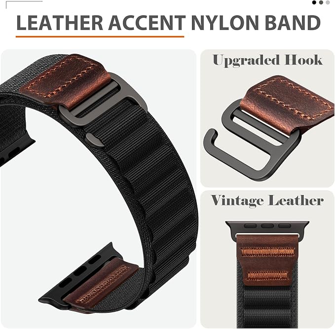Premium Alpine Leather Loop By iSerieshub Compatible For Apple Watch
