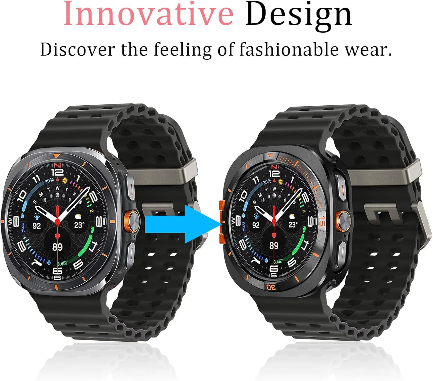 Luxury Aluminum Metal Case for Samsung Galaxy Watch Ultra 47mm & Ultra 2