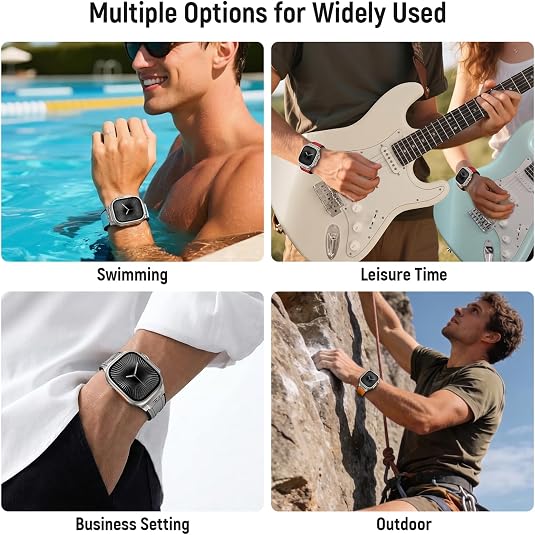 Luxury Mechanical Slicone Sports Band By iSerieshub Compatible For Apple Watch