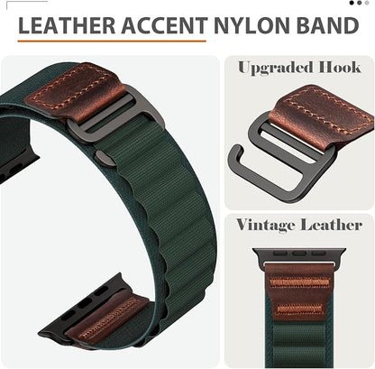 Premium Alpine Leather Loop By iSerieshub Compatible For Apple Watch