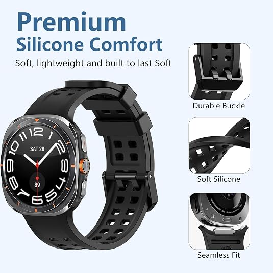 Dual-Row Airflow Silicone Sport Band for Galaxy Watch Ultra