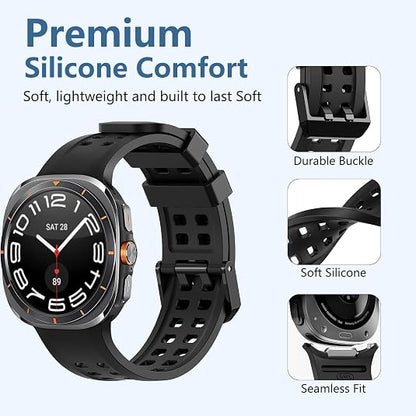 Dual-Row Airflow Silicone Sport Band for Galaxy Watch Ultra