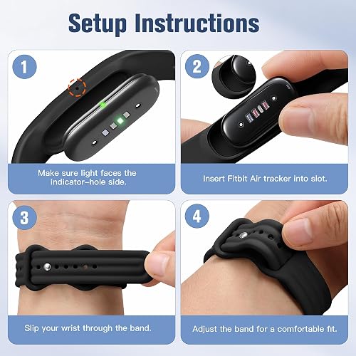 Premium Silicone Replacement Strap Compatible with Google Fitbit Air