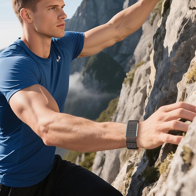 Premium Magnetic Silicone Band Compatible with WHOOP 5.0 – Adjustable Sport Replacement Strap
