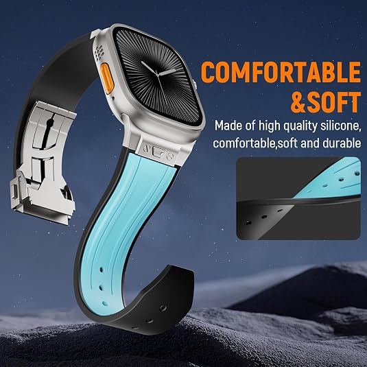 Luxury Mechanical Slicone Sports Band By iSerieshub Compatible For Apple Watch