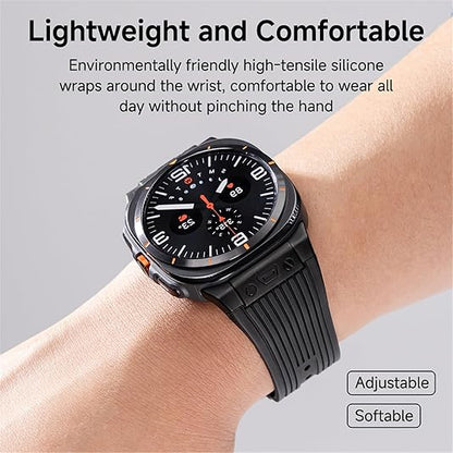 Luxury Galaxy Watch Ultra 47mm Silicone Band with Folding Clasp