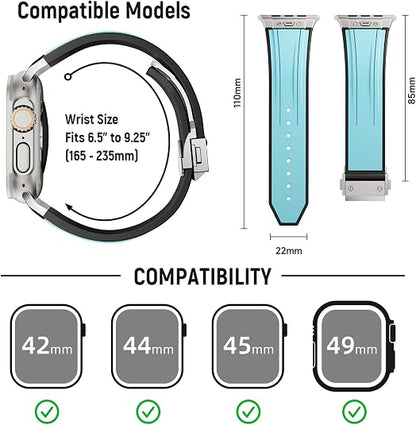 Luxury Mechanical Slicone Sports Band By iSerieshub Compatible For Apple Watch
