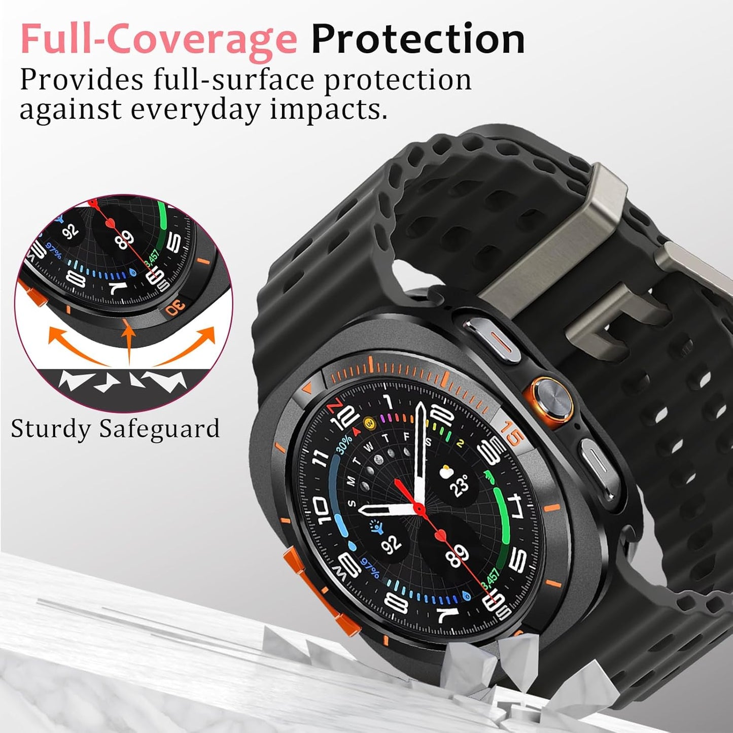 Luxury Aluminum Metal Case for Samsung Galaxy Watch Ultra 47mm & Ultra 2