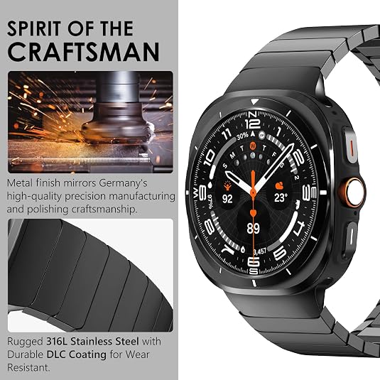 Luxury Ceramic Stainless Steel Band for Samsung Galaxy Watch Ultra 2/Ultra 1 – 47mm